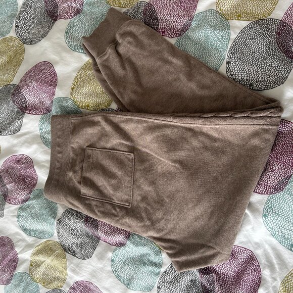 Lauren Ralph Lauren Taupe Cable Knit Side Stripe Womens Track Pants/Joggers L - Picture 4 of 9